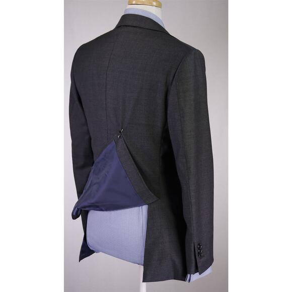 Suitsupply Napoli Solid Gray 2-Btn Super 110's Wool Blazer Jacket 36R - Picture 8 of 11